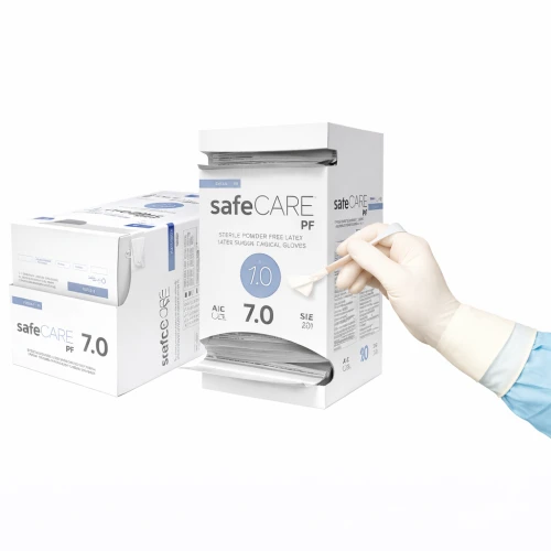 Rękawice chirurgiczne lateksowe Zarys safeCARE PF