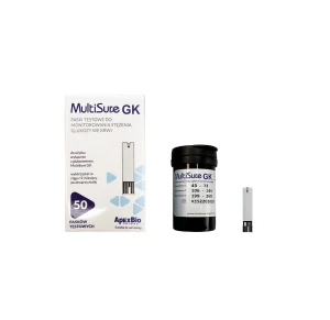 Paski testowe MultiSure GK do pomiaru glukozy, 50 szt.